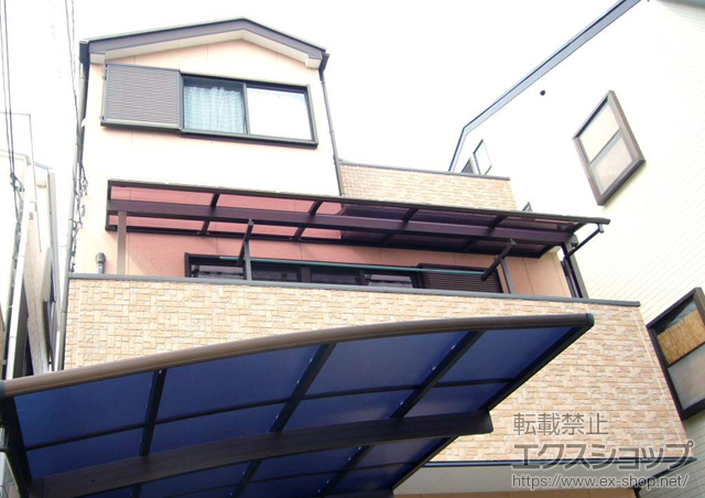 兵庫県神戸市ののバルコニー・ベランダ屋根 ヴェクターテラス R型 屋根タイプ 単体 積雪〜20cm対応 施工例