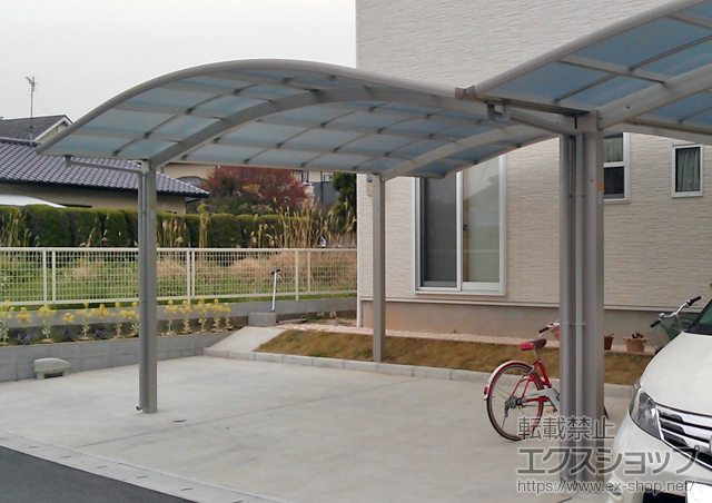 福岡県太宰府市ののカーポート プレシオスポート ワイド 積雪〜20cm対応 施工例