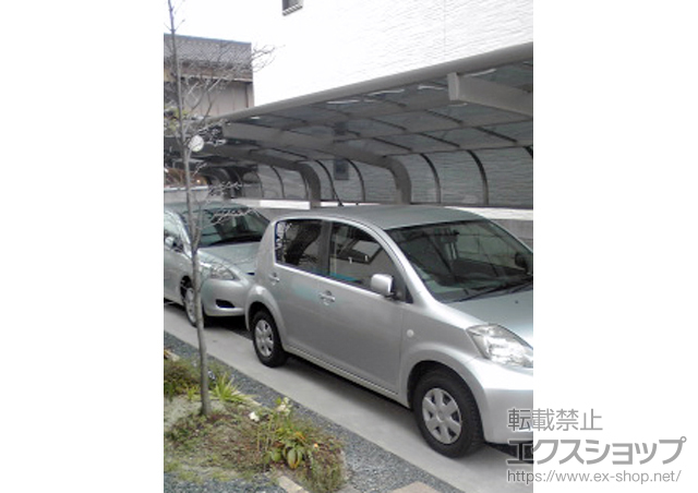 岡山県倉敷市のLIXIL リクシル（トステム）のカーポート テールポートシグマIII 縦連棟 積雪〜30cm対応 施工例