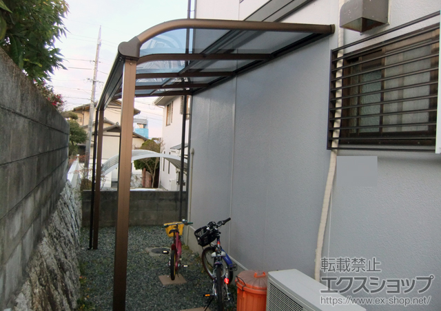 広島県廿日市市ののテラス屋根 プレシオステラス R型 テラスタイプ 単体 積雪〜20cm対応 施工例