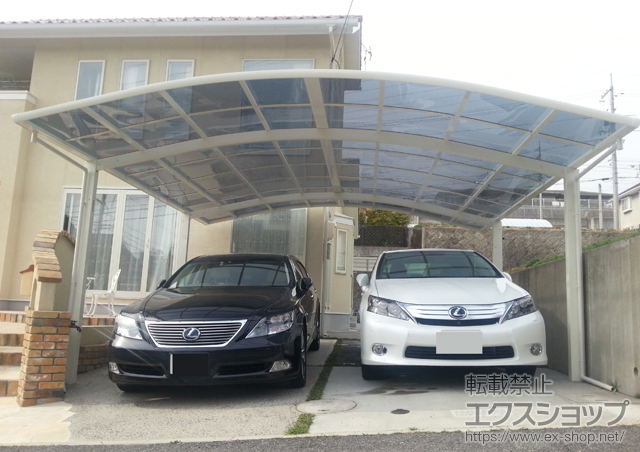 広島県広島市ののカーポート レイナツインポート 積雪〜20cm対応 施工例