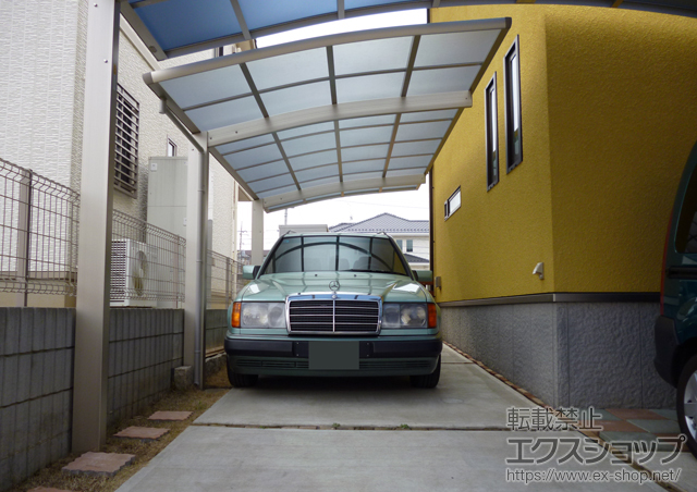 茨城県龍ケ崎市ののカーポート レイナポート 単体 積雪〜20cm対応 施工例