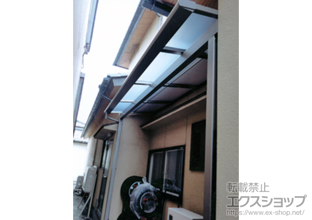 富山県高岡市のLIXIL リクシル（トステム）のテラス屋根 ライザーテラスII F型 1500 テラスタイプ 単体 積雪〜50cm対応 施工例
