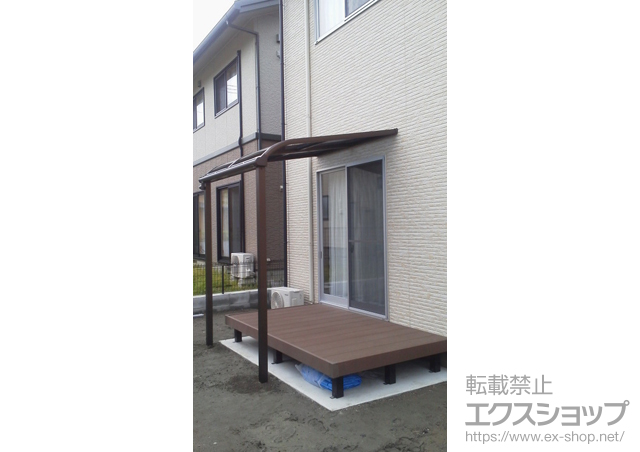 福岡県みやま市ののテラス屋根 プレシオステラス R型 テラスタイプ 単体 積雪〜20cm対応 施工例