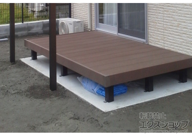 福岡県みやま市ののウッドデッキ リウッドデッキ 200 施工例