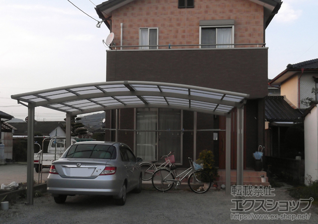 佐賀県佐賀市のLIXIL リクシル（トステム）のカーポート カーブポートシグマIII ワイド 積雪〜20cm対応 施工例