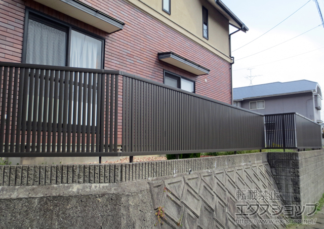 山口県下松市ののフェンス・柵 シャレオR4型フェンス フリーポールタイプ 施工例