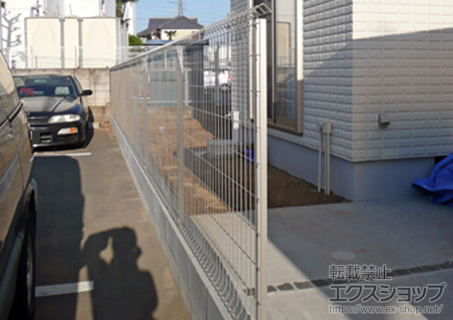 埼玉県朝霞市ののフェンス・柵 イーネットフェンス1F型 自由柱タイプ 施工例
