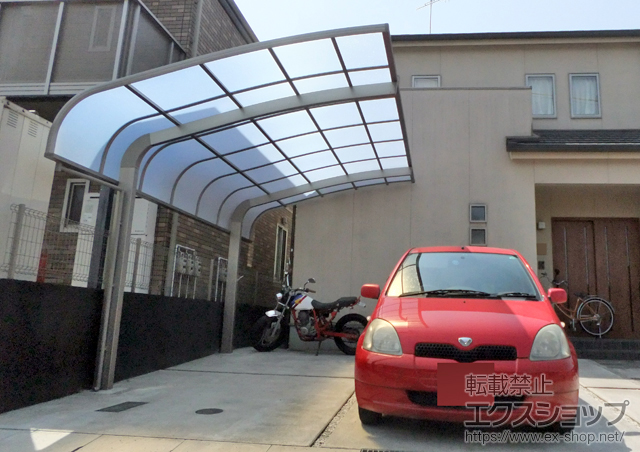 広島県福山市のLIXIL リクシル（トステム）のカーポート テールポートシグマ 積雪〜20cm対応 施工例