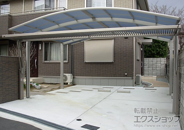 兵庫県宝塚市ののカーポート レイナツインポート 単体 積雪〜20cm対応 施工例