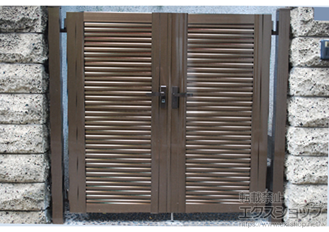 東京都板橋区のの門扉 シャレオR5型門扉 両開き 柱使用 施工例