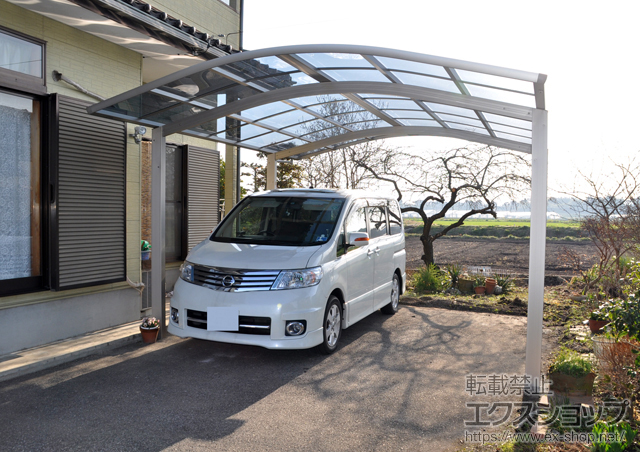 大分県中津市ののカーポート レイナツインポート 積雪〜20cm対応 施工例