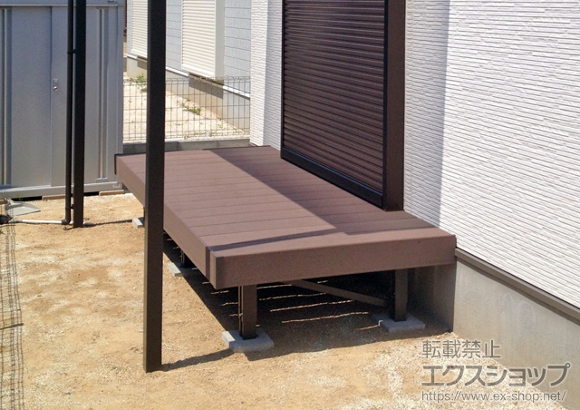 静岡県湖西市のLIXIL リクシル（トステム）のウッドデッキ リコステージII 施工例