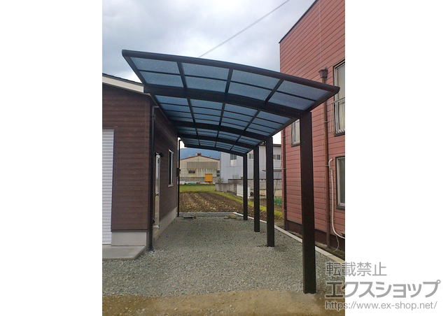 兵庫県多可郡多可町ののカーポート レイナポート 縦連棟 積雪〜20cm対応 施工例