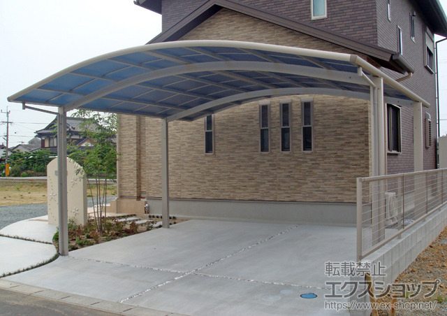 熊本県宇城市ののカーポート レイナツインポート 積雪〜20cm対応 施工例