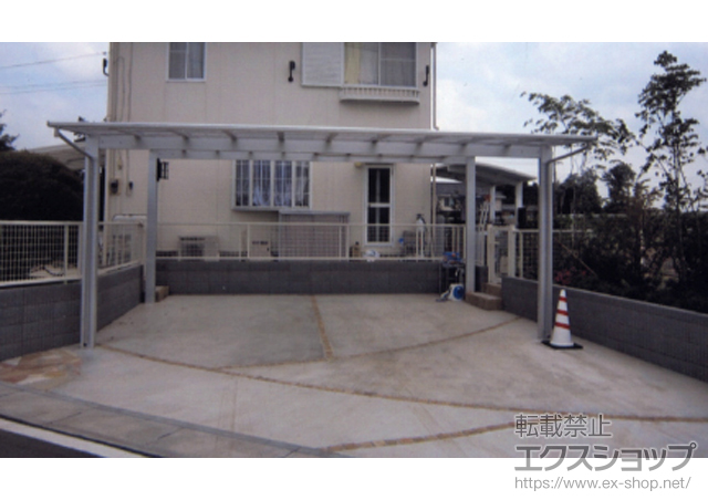 茨城県つくば市ののカーポート エフルージュ ツイン 積雪〜20cm対応 施工例