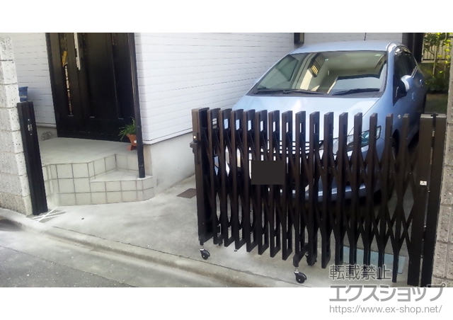 東京都西東京市ののカーゲート アルシャインII M型 Aタイプ ノンレール 片開き 350S 施工例