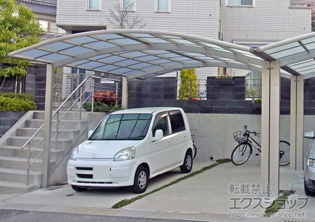 広島県三原市ののカーポート レイナツインポート 積雪〜20cm対応 施工例