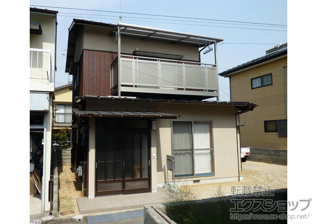 愛媛県今治市ののバルコニー・ベランダ屋根、バルコニー アクトステージB型 パンチング 単体 屋根置き式 施工例