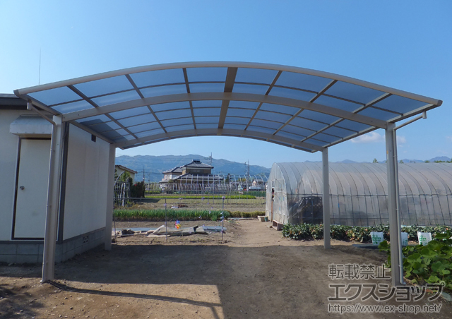 群馬県富岡市ののカーポート レイナツインポート 積雪〜20cm対応 施工例