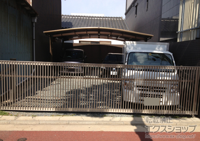 福岡県福岡市ののカーゲート ワイドオーバードアS2型 電動式 施工例