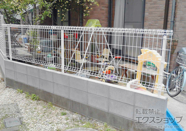 東京都羽村市ののフェンス・柵 ハイグリッドフェンス11型 自由柱 施工例