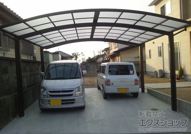 広島県福山市ののカーポート プレシオスポート ワイド 積雪〜20cm対応 施工例