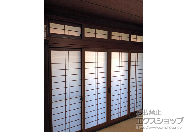 東京都八王子市のの二重窓（内窓） プラメイクE 引違い窓 4枚建格子付 施工例