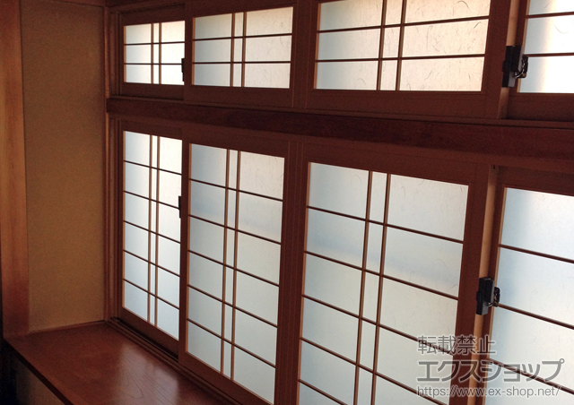 東京都八王子市のの二重窓（内窓） プラメイクE 引違い窓 4枚建格子付 施工例