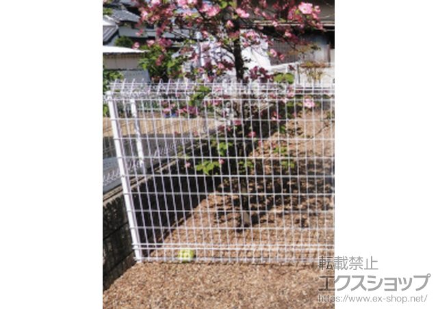 大阪府枚方市ののフェンス・柵 メッシュフェンス G10 フリー支柱タイプ 施工例