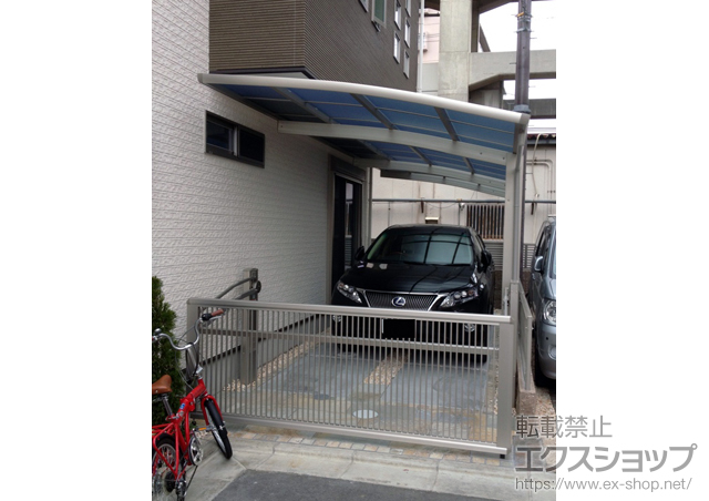 大阪府東大阪市ののカーポート レイナポート 延長 積雪〜20cm対応 施工例