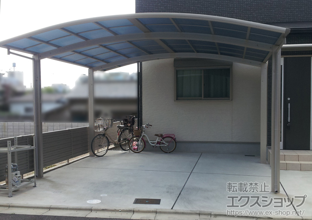 大阪府東大阪市ののカーポート プレシオスポート ワイド 積雪〜20cm対応 施工例