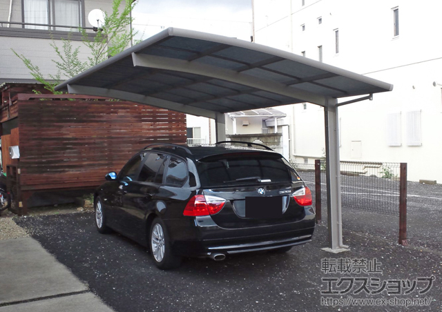 岐阜県大垣市のLIXIL リクシル（トステム）のカーポート カーブポートシグマIII 積雪〜20cm対応 施工例