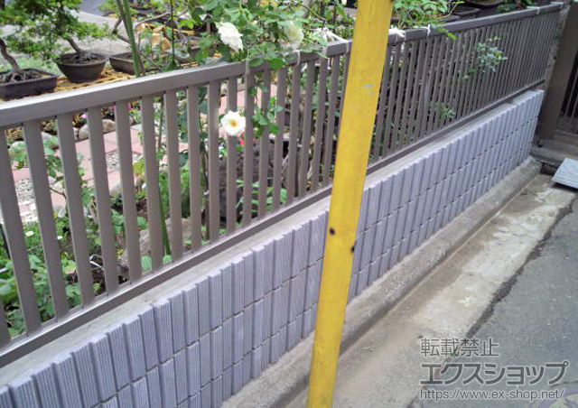 埼玉県新座市ののフェンス・柵 プリレオR4型フェンス フリーポールタイプ 施工例