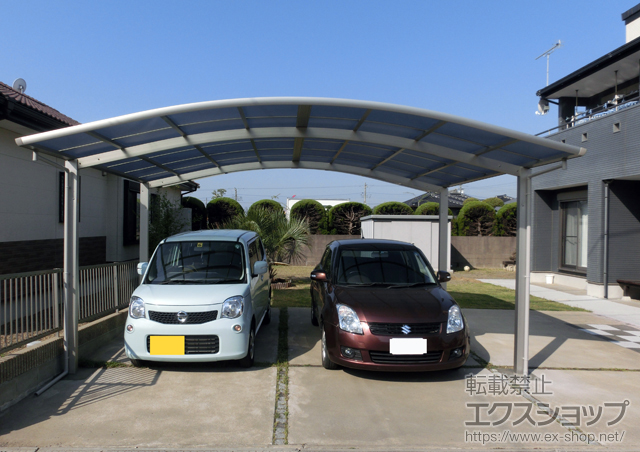 茨城県神栖市ののカーポート レイナツインポート 積雪〜20cm対応 施工例