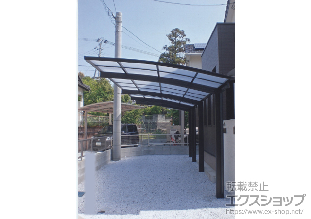 熊本県熊本市ののカーポート プレシオスポート 縦連棟 積雪〜20cm対応 施工例