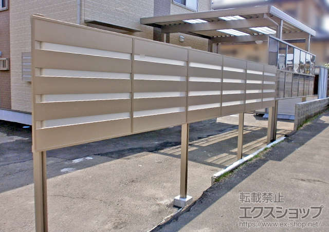 宮城県仙台市ののフェンス・柵 ジオーナフェンス YP型 多段柱タイプ 施工例