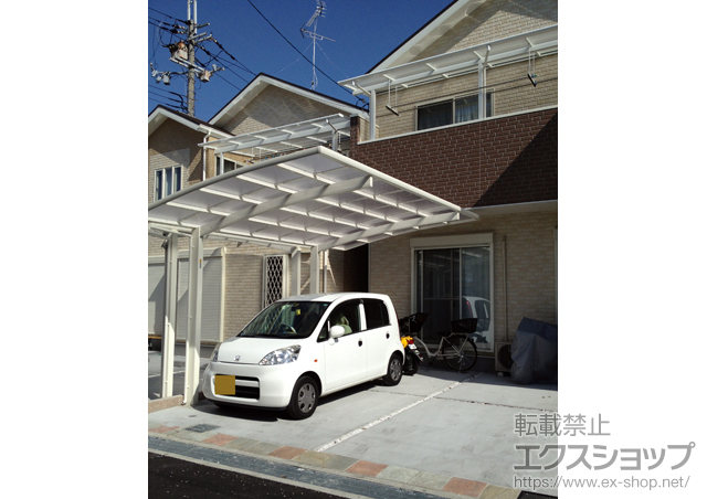 大阪府藤井寺市ののカーポート レイナポート 積雪〜20cm対応 施工例