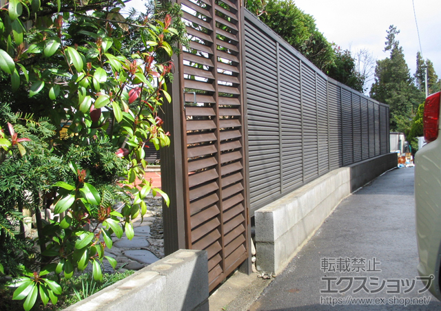 長野県松本市ののフェンス・柵 ハイスクリーンフェンスA型 フリーポールタイプ 施工例