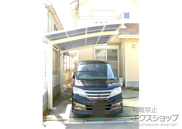和歌山県和歌山市のLIXIL リクシル（トステム）のカーポート カーブポートシグマIII 積雪〜30cm対応 施工例