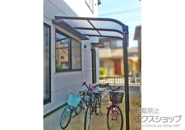 岡山県倉敷市ののテラス屋根 プレシオステラス R型 テラスタイプ 単体 積雪〜20cm対応 施工例