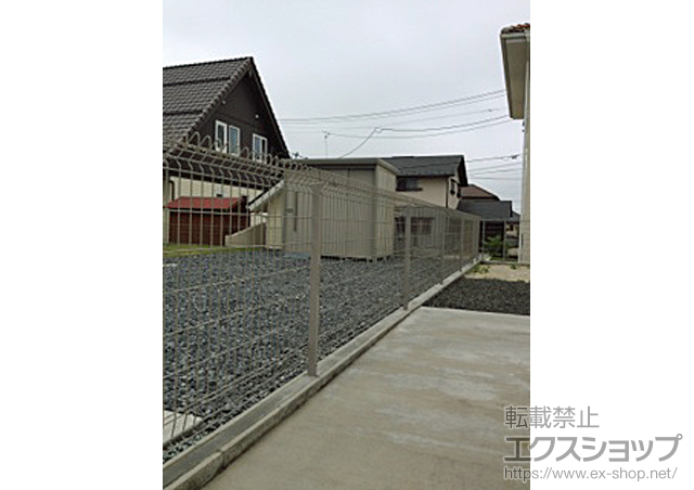 宮城県黒川郡ののフェンス・柵 メッシュフェンスG10-R 施工例