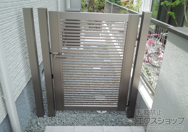 大阪府豊中市のの門扉 ニューカムフィ1型 門柱タイプ 施工例