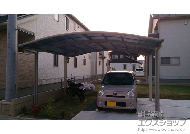茨城県つくば市ののカーポート プレシオスポート ワイド 積雪〜20cm対応 施工例