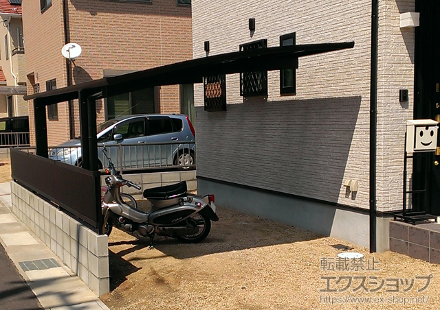 岡山県倉敷市ののカーポート プレシオスポート 積雪〜20cm対応 施工例