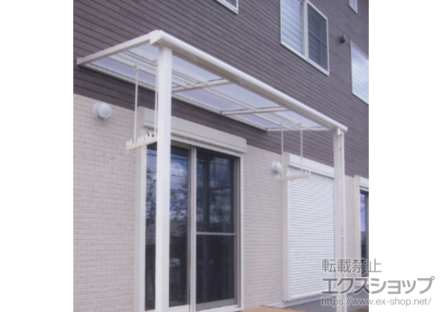 滋賀県大津市のLIXIL リクシル（トステム）のテラス屋根 ライザーテラスII F型 テラスタイプ 単体 積雪〜20cm対応 施工例