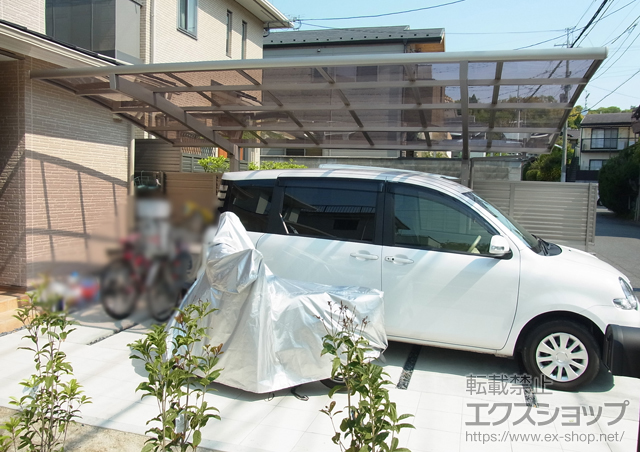 京都府京都市のLIXIL リクシル（トステム）のカーポート カーブポートシグマIII 積雪〜30cm対応 施工例