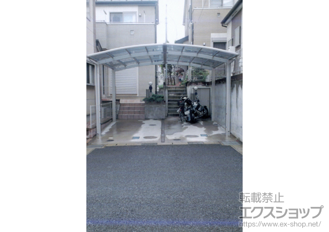 千葉県千葉市ののカーポート レイナポートグラン M合掌　積雪〜20cm対応+ レイナポートグラン M合掌用柱 施工例