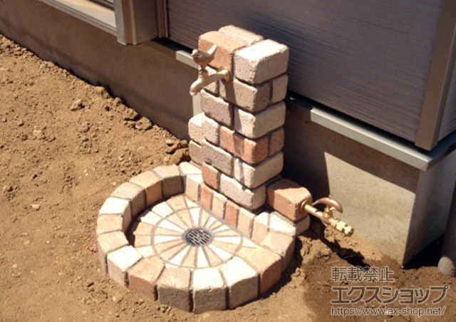 千葉県千葉市のの立水栓・ガーデンシンク 立水栓ユニット サークルタイプ #03 施工例