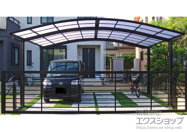 奈良県奈良市ののカーポート プレシオスポート ワイド 積雪〜20cm対応 施工例